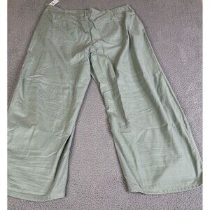 Anthropologie Plus Pilcro Chino Pants 22W Gray Wide Leg Cotton Stretch 44x30